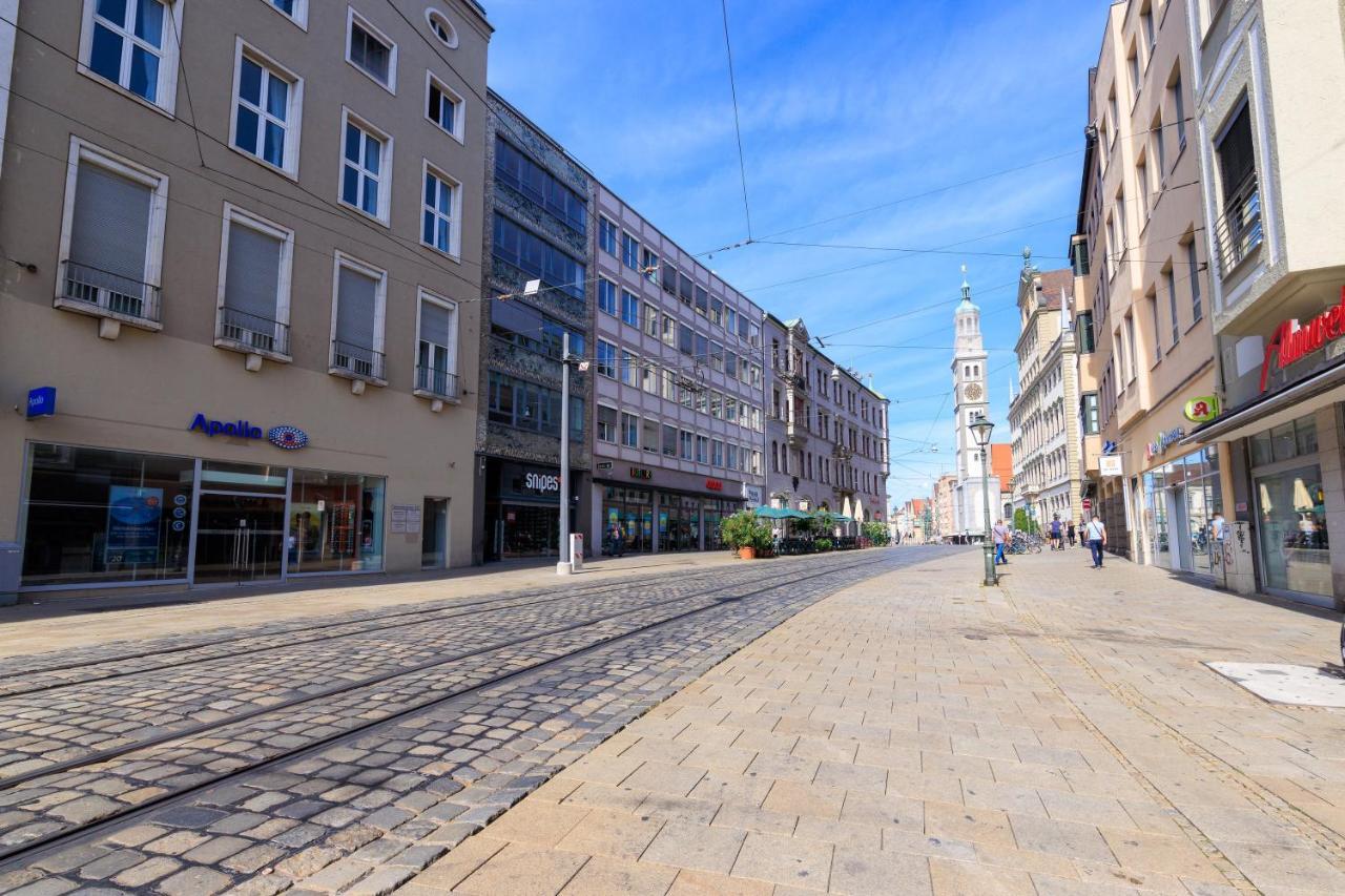 Global Living - Design Apartment I Rathausplatz I Beamer I Ac I Kitchen I Augsburg Ngoại thất bức ảnh